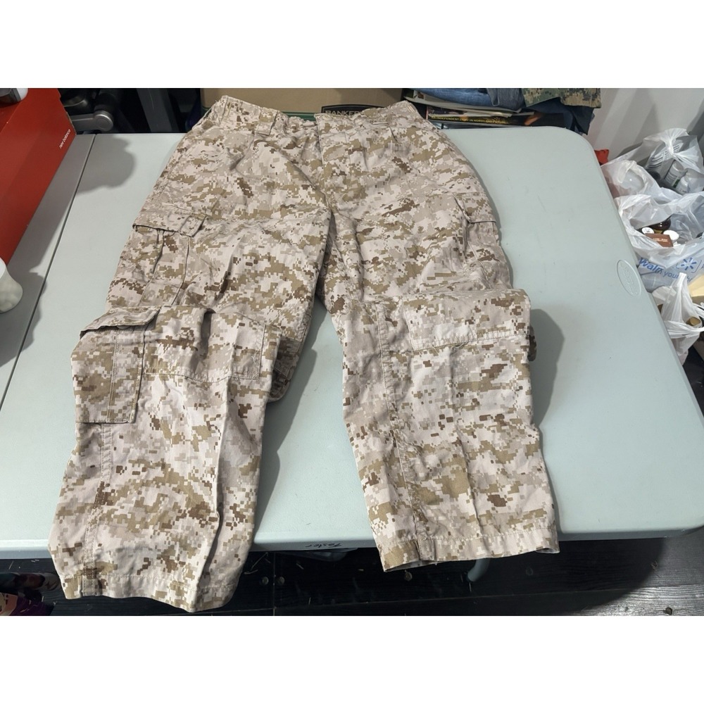 USMC DESERT MARPAT FROG COMBAT PANTS MEDIUM/REGULAR MARINES ENSEMBLE TROUSER